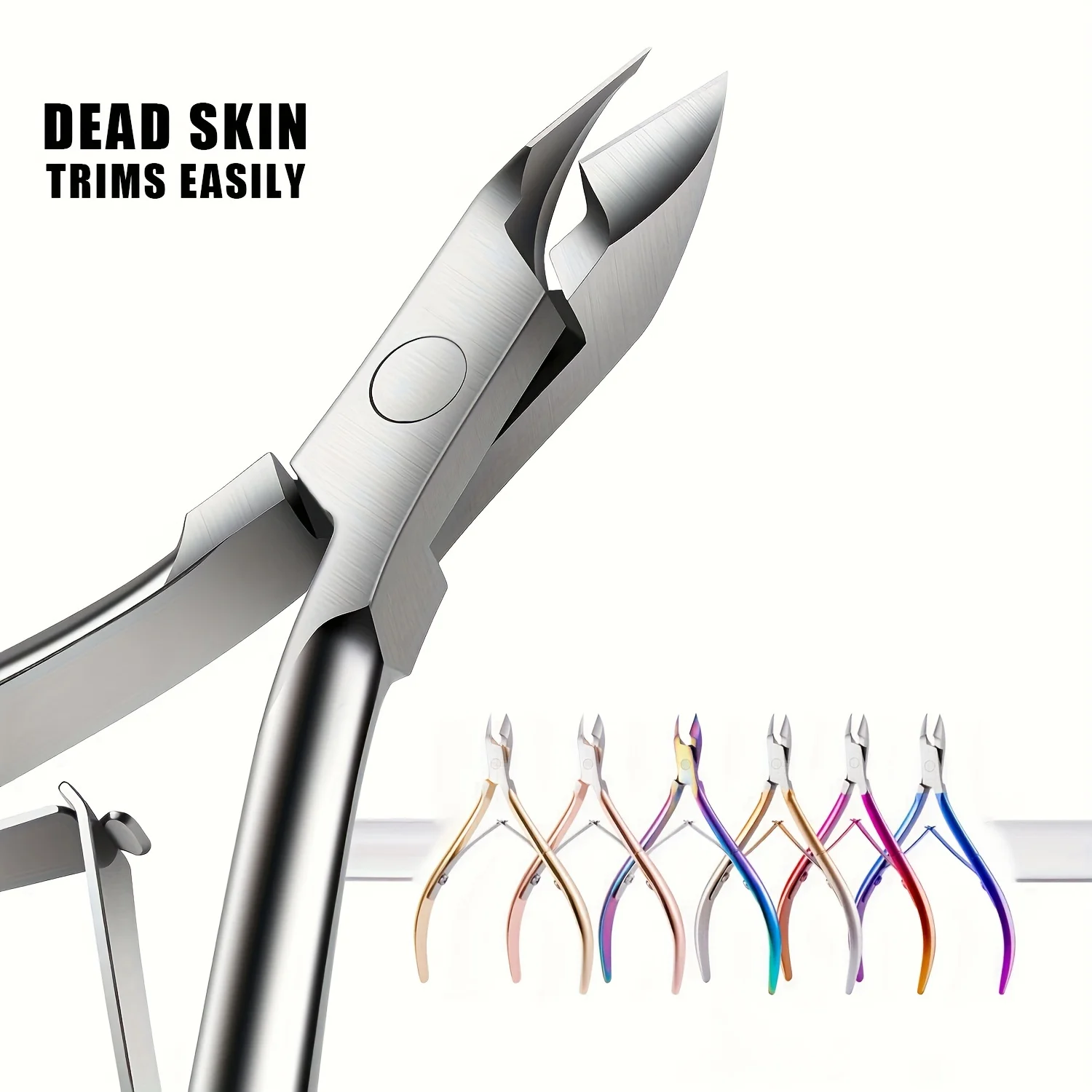 1 Unidade de Alicate Colorido para Cutículas e Unhas, Removedor de Pele Morta, Ferramenta Transparente para Nail Art para Salão de Beleza