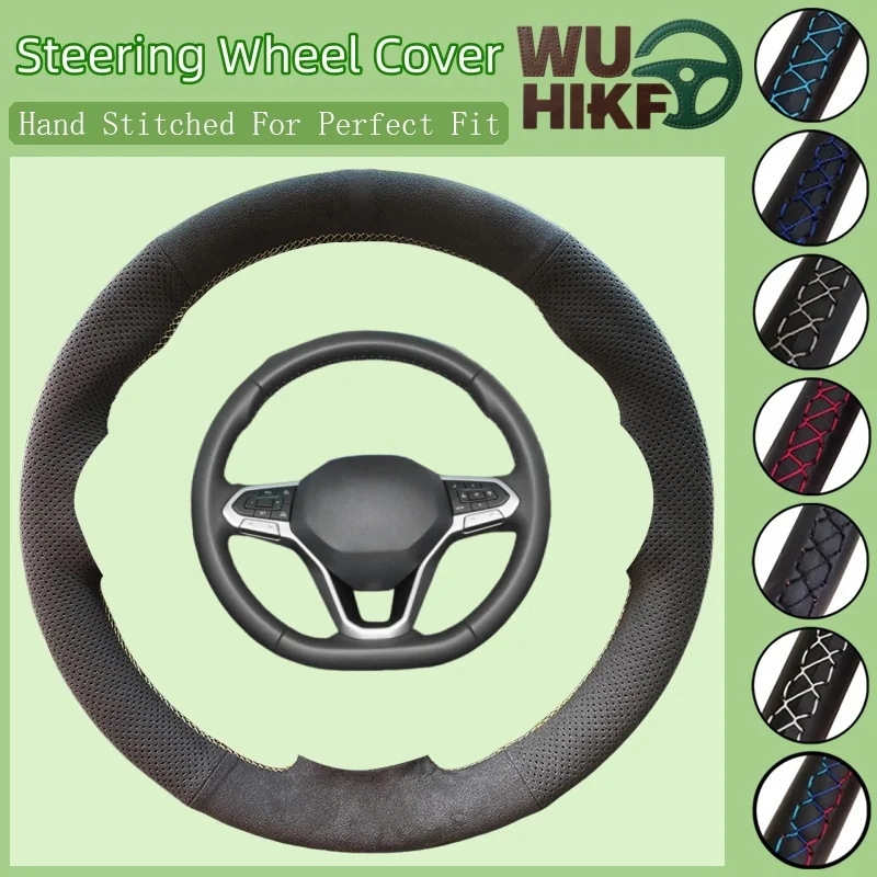 

Customized Car Steering Wheel Braid Cover Hand Sewing Suede Leather For Volkswagen Golf 7 6 MK7 MK6 MK5 NK4 NK3 MK2 Polo