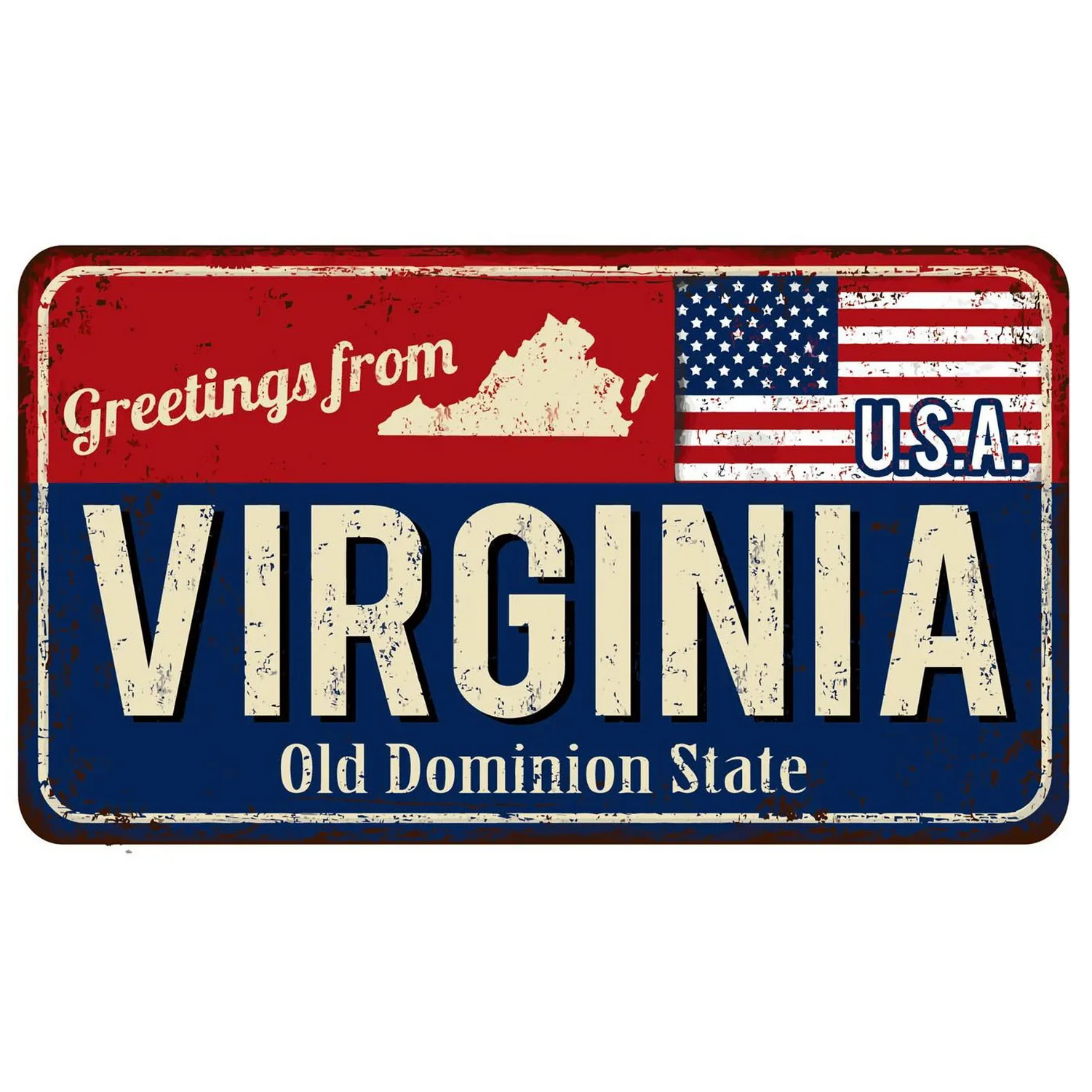 American License Plates  Metal Tin Sign for Wall Art Decoration Vintage Tags Metal Automotive Signs For Cafe Bar Club Garage Pub