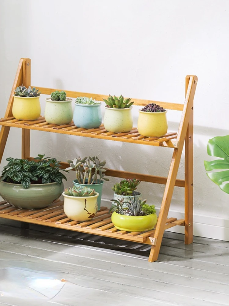 Living Room Floor-Standing Multi-Layer Folding Interior Balcony Succulent Flower Pot Special Offer Space Saving