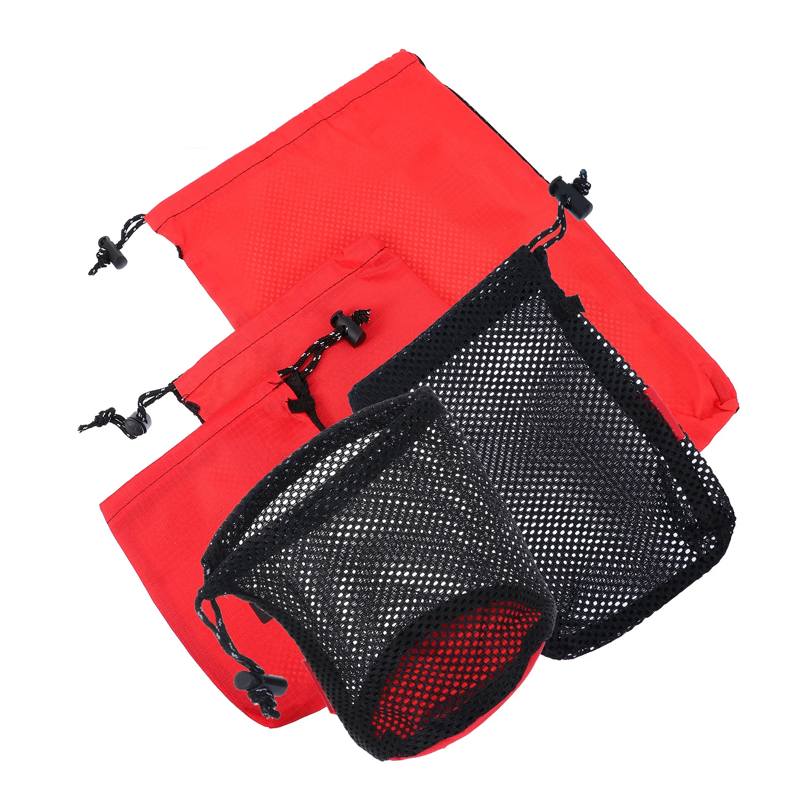 

5Pcs Oxford Cloth Mesh Storage Bags Drawstring Pouch Set Multipurpose Travel Organizer for Clothes Toiletries Camping Hiking