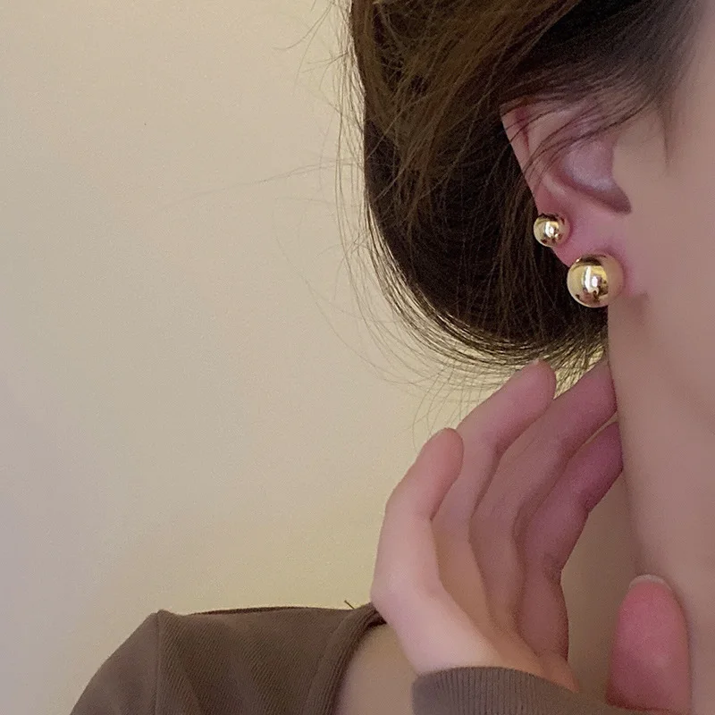 Metal Stud Earrings Premium Sleek Compact Design Lightweight Versatile Elegant Modern Jewelry for Daily Office Work Chic