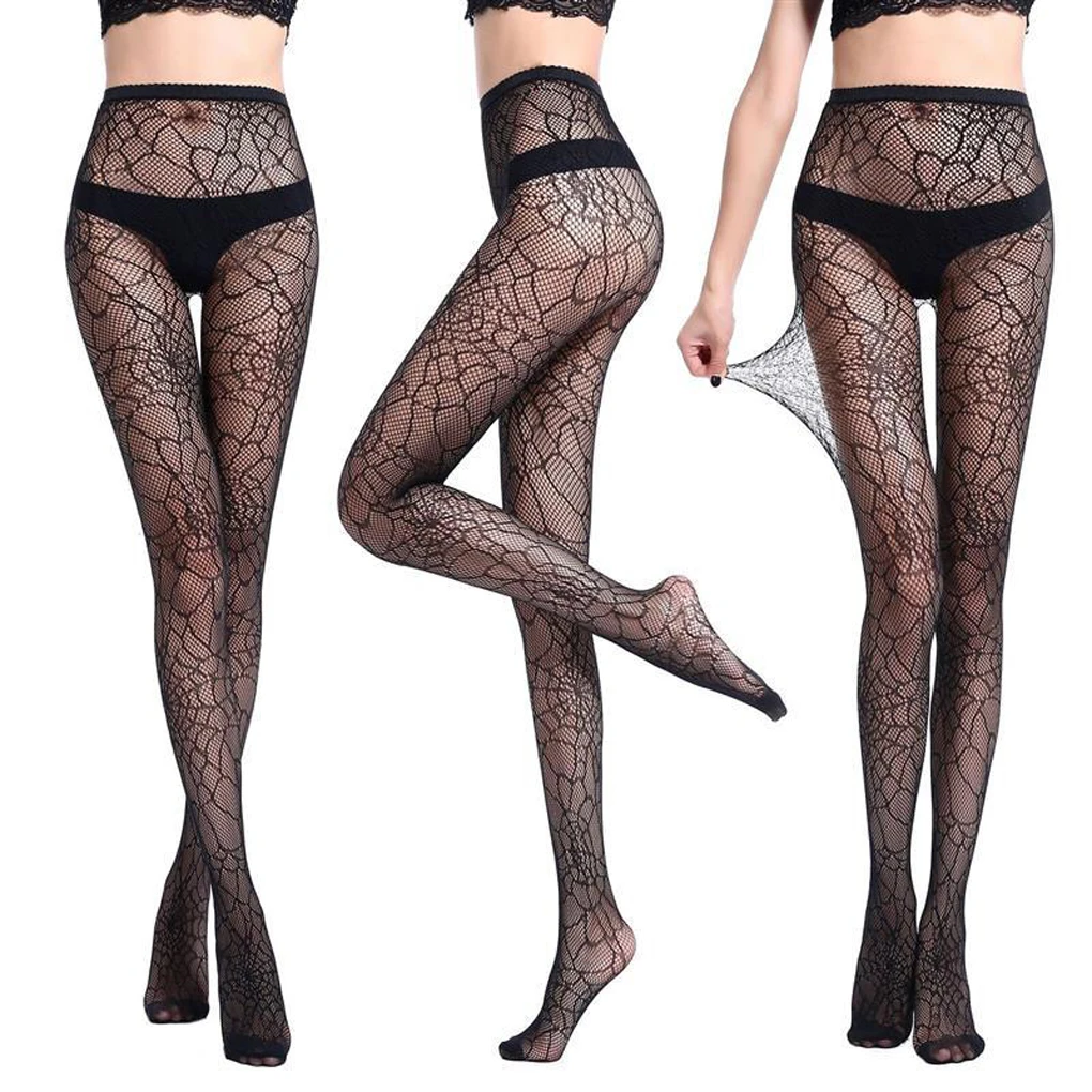

Fishnet Stockings Hollow Out Pantyhose Tights Club Hosiery Wine Red M