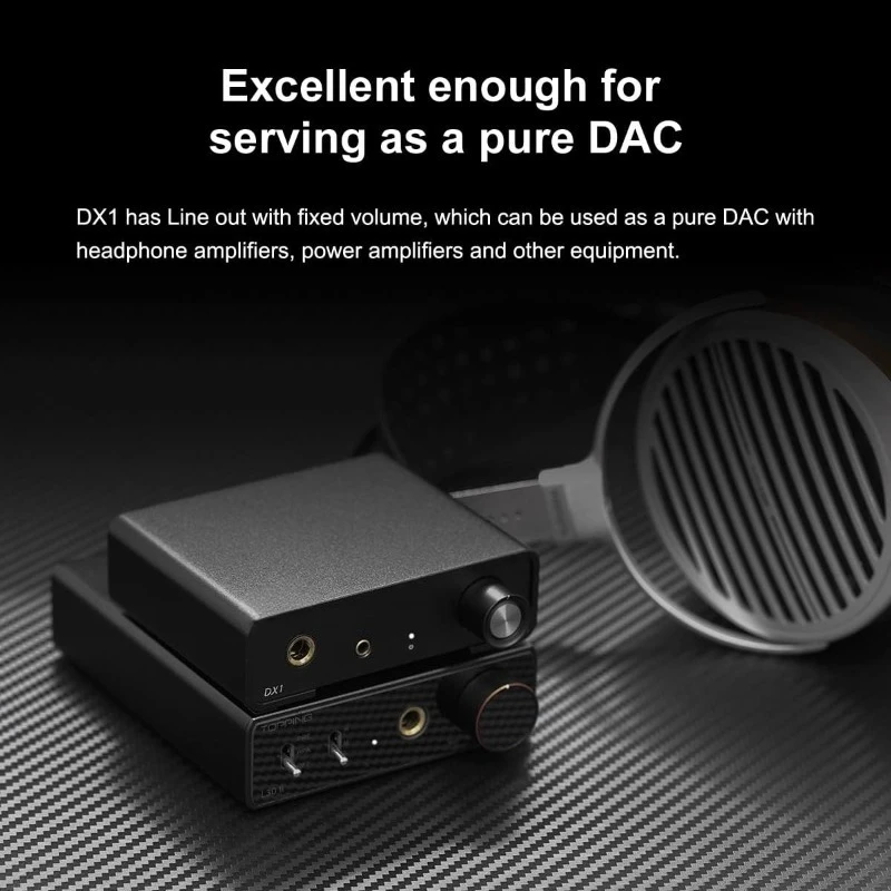 

Topping DX1 Mini Stereo DAC Headphone Amplifier Combo - 280mW x2 Powerful Output Two-Stage GAIN Switch USB Chargable Discrete