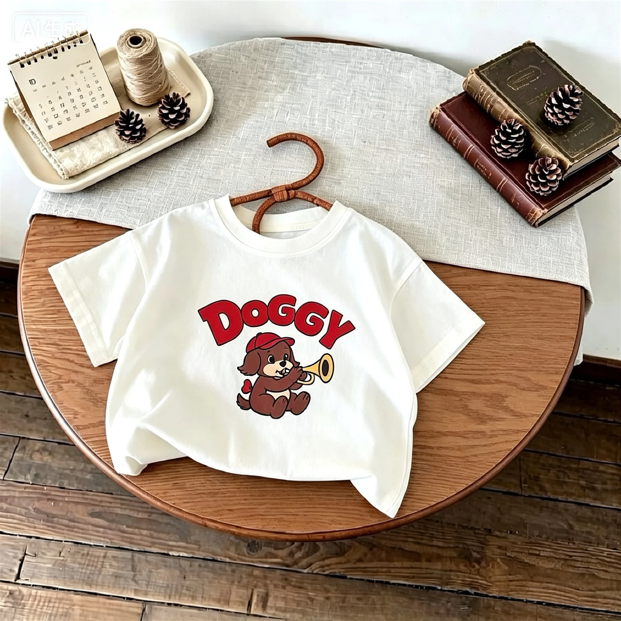 1-7 Age Children's Clothes Short Sleeve Tees Cartoon Fashion Girls Boys Crewneck Tshirts Korean Style Popular Kids T Shirt