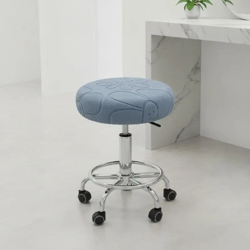 Dustproof Round Bar Stool Cover Elastic Thickened Stretch Chair Slipcover 1Pcs Washable Soft for Kitchen Home Decor
