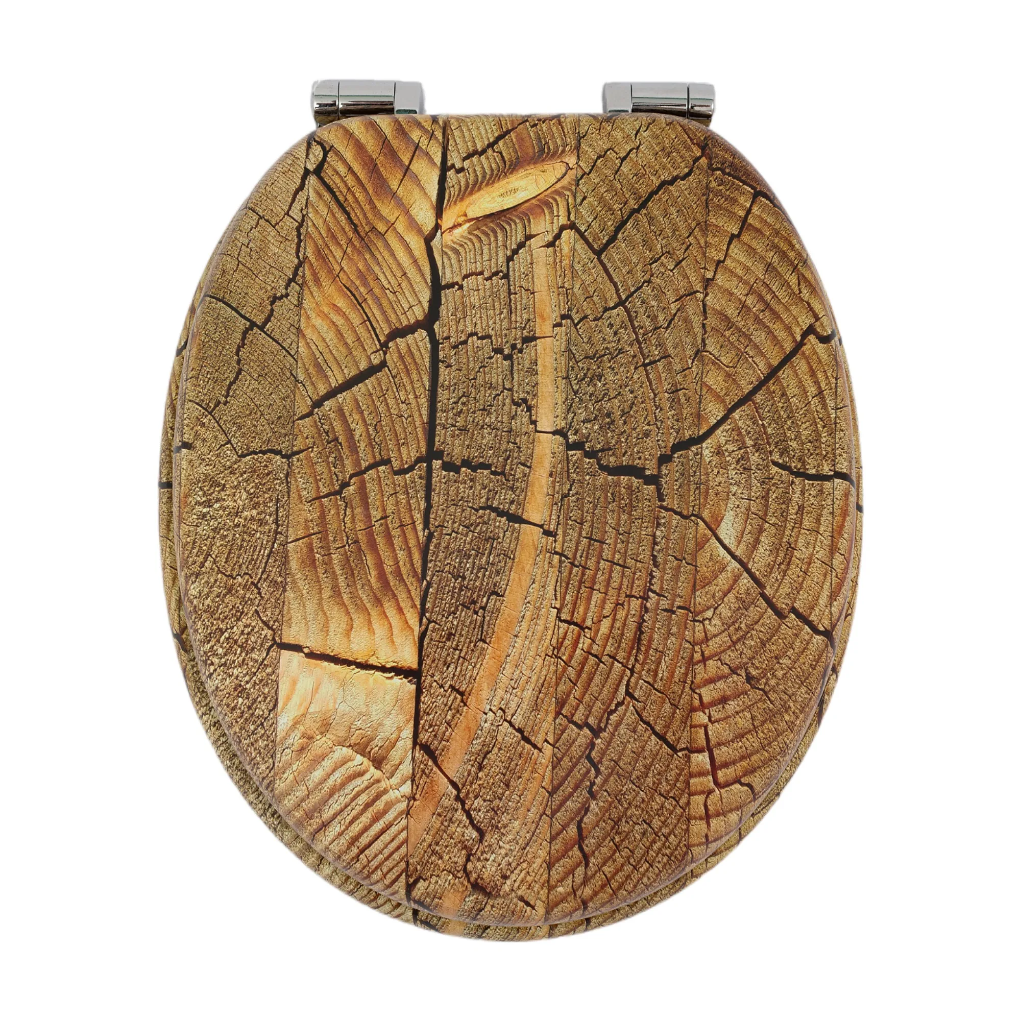 SINOBATH WC-Sitz mit Soft-Close-Funktion, WC-Sitz aus Holz, universeller Toilettensitz, langlebiger, stabiler MDF-Toilettensitz, belastbar bis 190 kg, einfache Installation, Zinklegierungsscharnier, antibakteriell und leicht zu reinigen – Detail 10