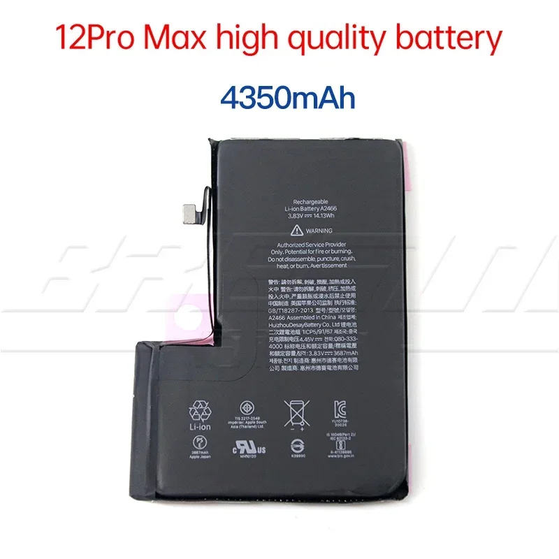 High Quality Large Capacity Zero Cycle Battery for iPhone 7 8 Plus X Xs Max Xr 11 12 13 14Pro Battery Solution with Tool Sticker