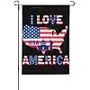 I Love America Usa Map Flag Freedom Double Sided Garden Flag 12.5