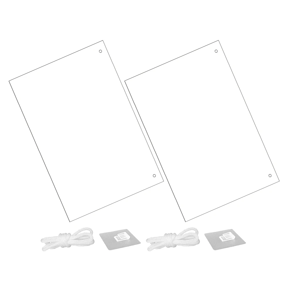 

2 Pcs Dry Erase Board Clear Hanging Memo Bulletin for Office Acrylic Desktop Whiteboard Message