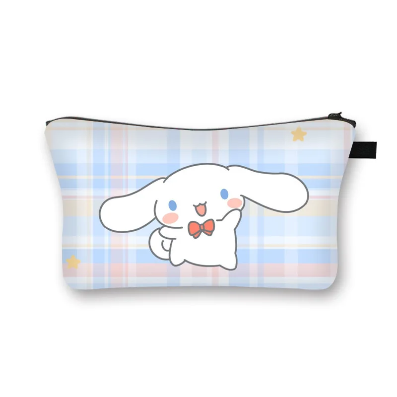 Sanrio Kuromi Melody Cinnamoroll Lápis Pouch, Grande Capacidade Pen Case, bonito saco cosmético para meninas, Artigos de papelaria para estudante