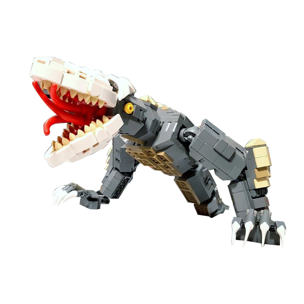 MOC Kaiju Skull Crawler Big Gecko Skeleton Lizard Bricks Kong Skull Island Reptilian Monste Building Block Kid Toy Birthday Gift