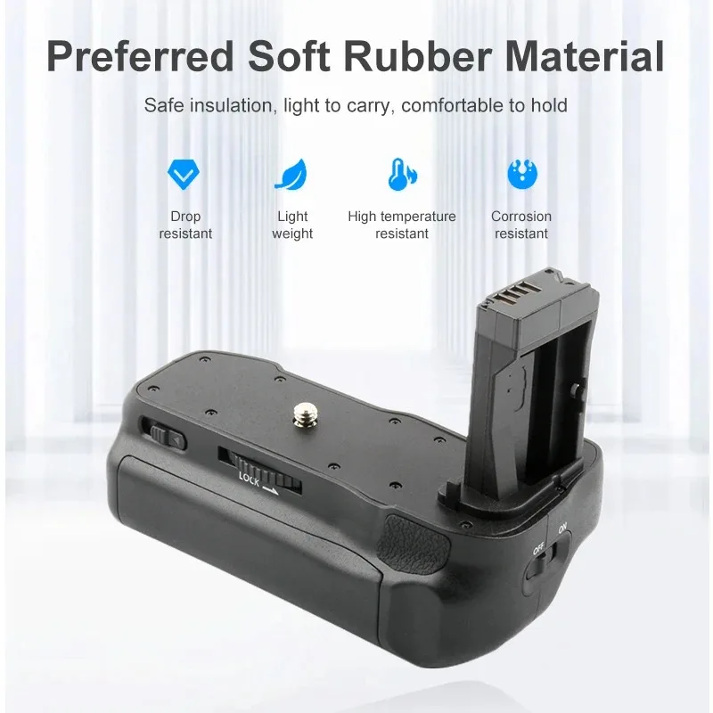 BG-800D Vertical Multi-Function Battery Grip for Canon EOS 800D T7i X9i 77D 9000D SLR Digital Camera Compatible with BG800D