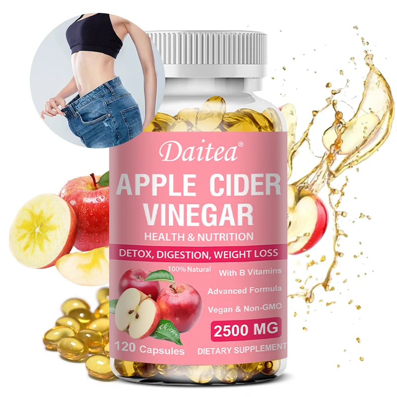 

Apple Cider Vinegar Capsules, B Vitamins, Weight Management, Detoxification and Constipation, Metabolism Boosting, Fat Burning