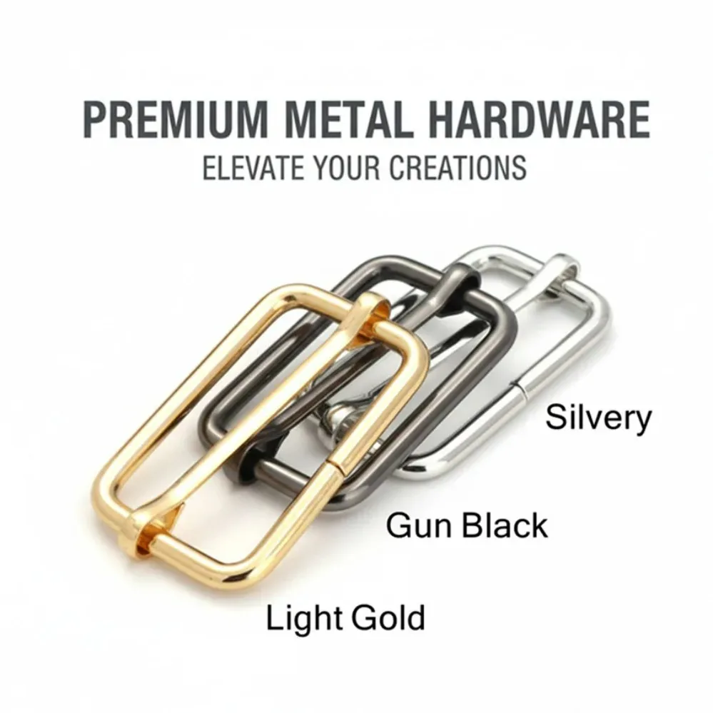 10pcs Metal Slides Tri-Glides Wire-Formed Roller Pin Buckles Slider Adjuster Bag Strap Accessories 13mm 16mm 20mm 32mm 38mm 50mm