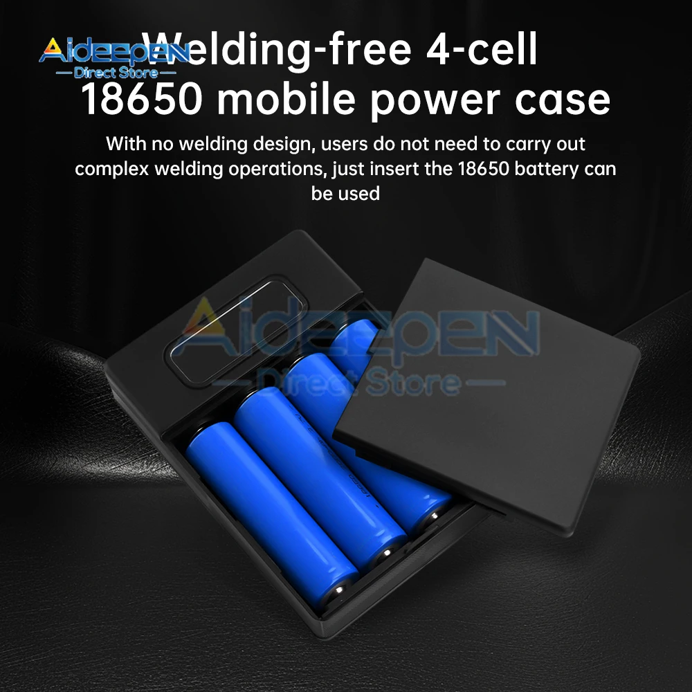 Dual Micro USB Type C Power Bank Shell 5V 2A DIY Shell 18650 Holder Cases Detachable Battery Charge Storage Box Without Battery