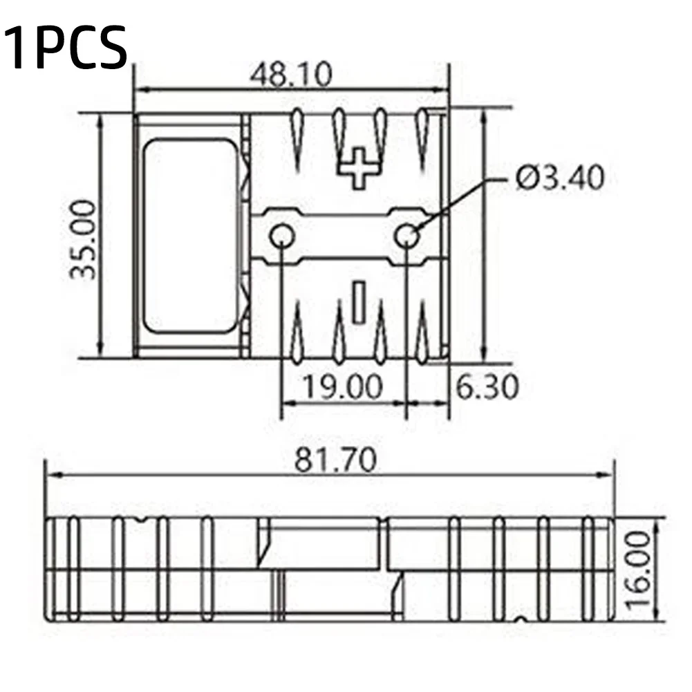 1pc 50A For Anderson Plug Connector Double Y Adapter 4mm Car Cable 4 Square Wires 30cm For Forklifts Stackers Vehicles