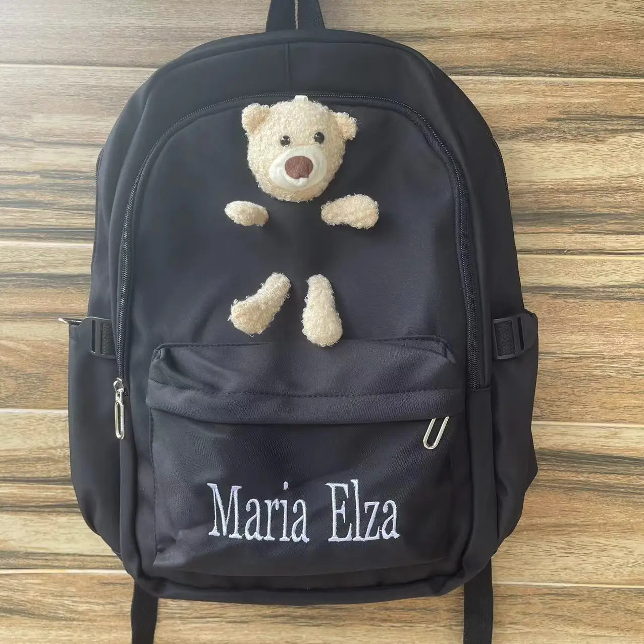 

New Student Backpack with Name Simple Large Capacity Schoolbag Personalized Embroidery Versatile Junior High School Backpack