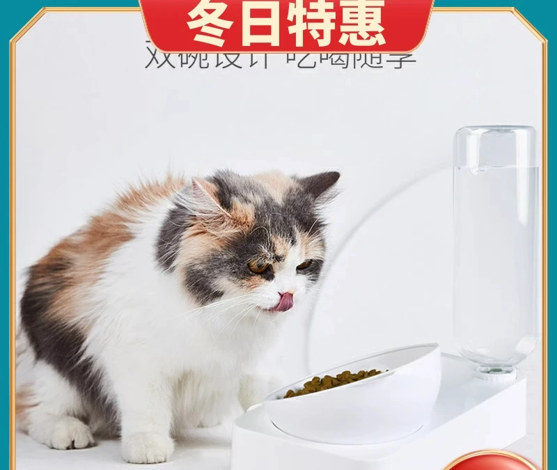 Food Basin Adjustable Automatic Water Dispenser Feeder