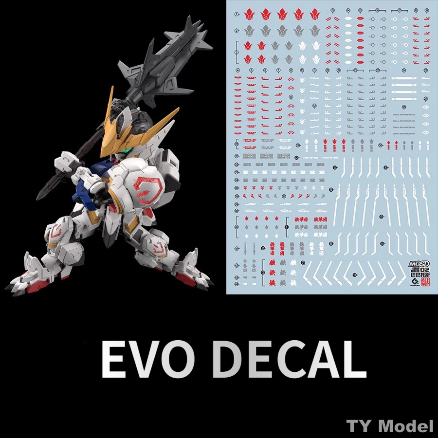 مراجعات مفصلة لملصقات EVO Decal MGSD02 لنموذج Barbatos Iron-blooded Orphans ASW-G-08: تجربة عملية ونصائح عملية