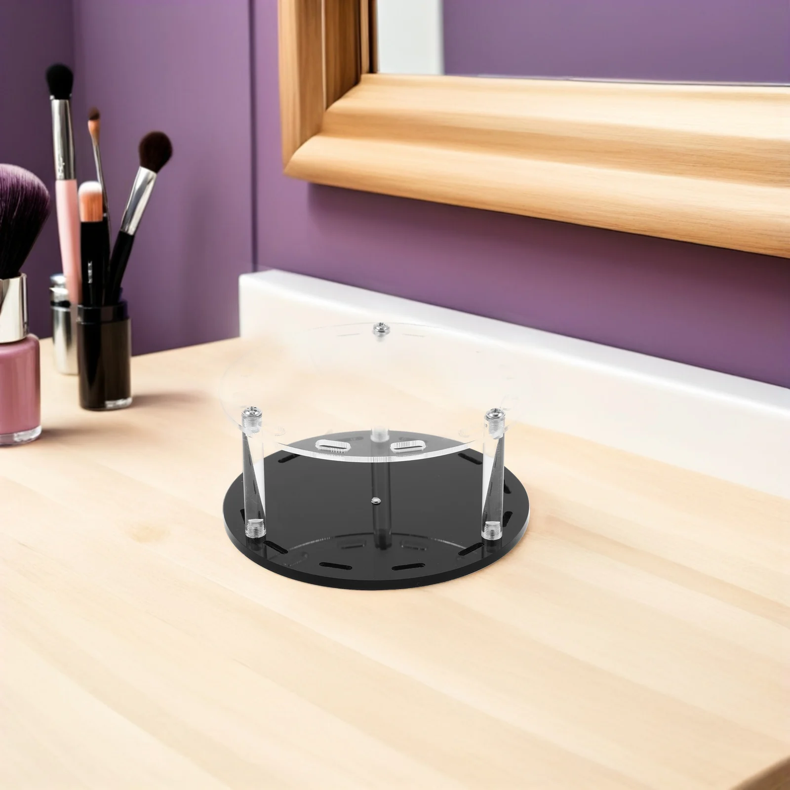 12-Hole Detachable Rotating Lash Tweezer Holder Stand Black Eyelash Extension Tool Organizer Storage Rack for Salon and Home Use