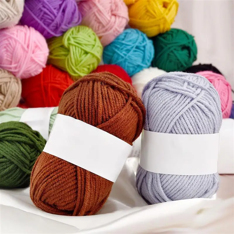 25 جرام الحليب الناعم القطن غزل الحياكة مكافحة بيلينغ عالية الجودة الحياكة 4ply غزل القطن ل الكروشيه وشاح سترة قبعة دمية الحرفية