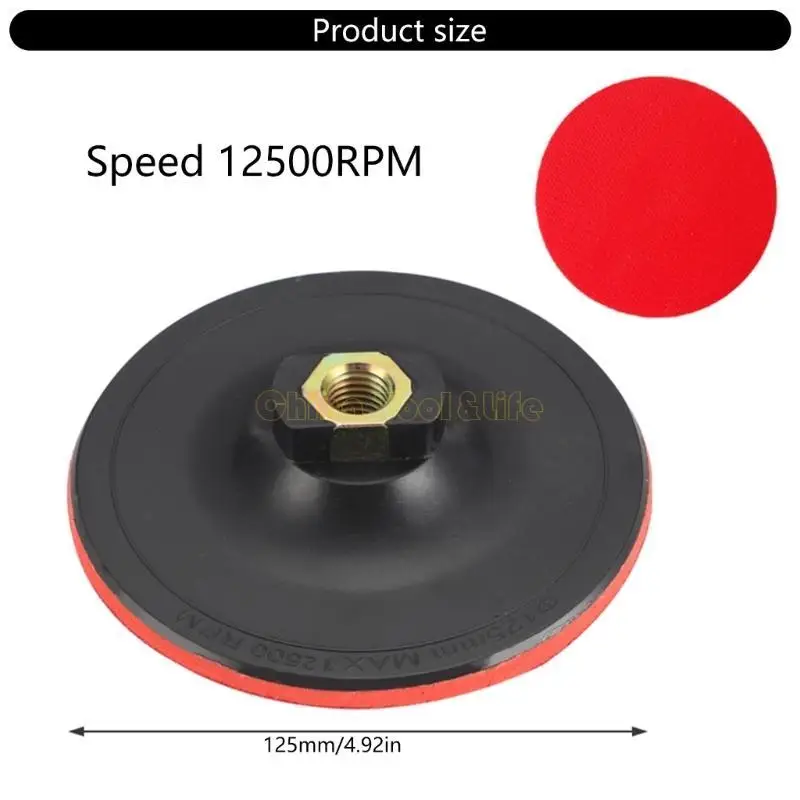 57qf 2pcs/Set Sanding Disc Posling Pad 5inch/125 -миллиметровые комплекты для шлифовального диска шлифовальный лак