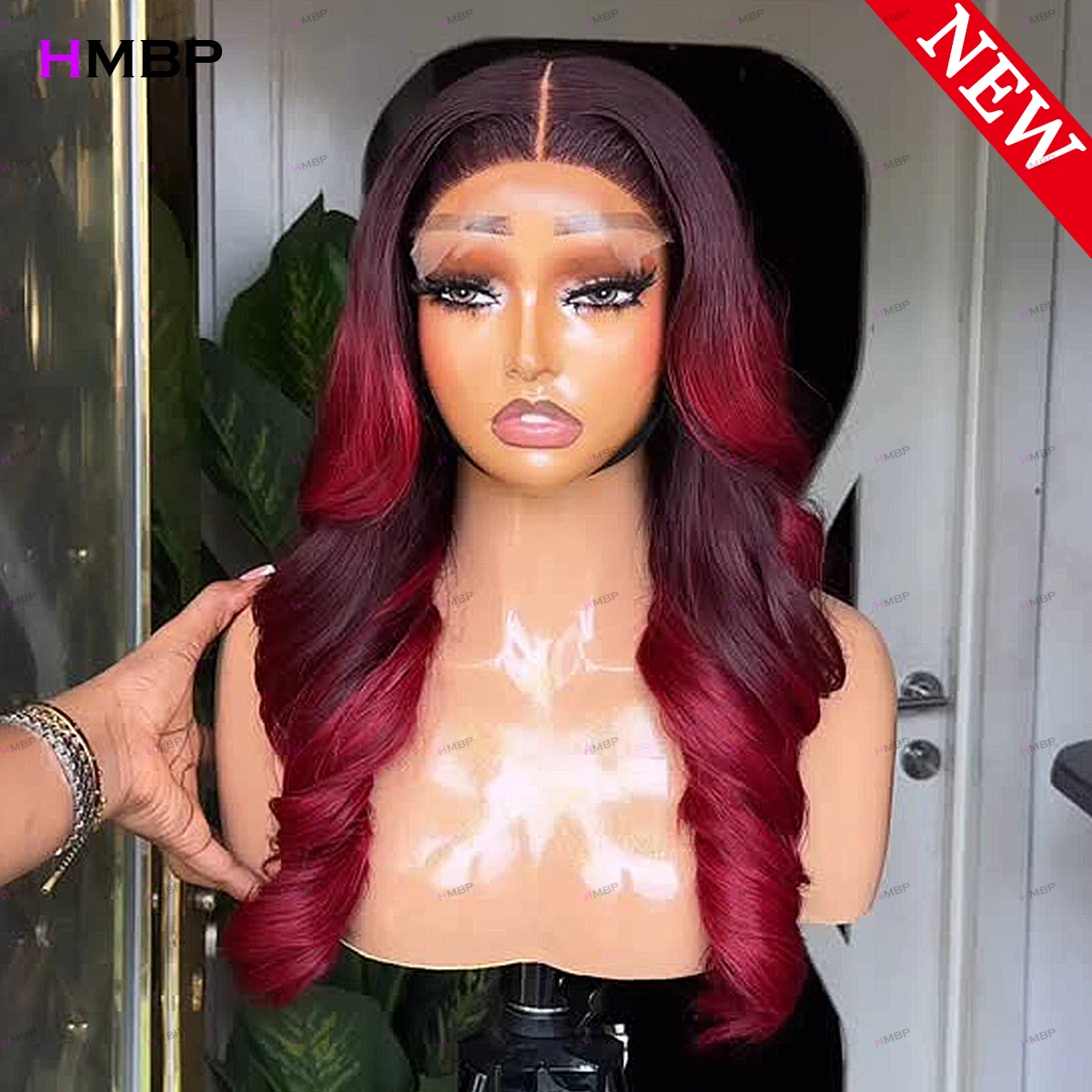 

Ombre Color Wig Body Wave Glueless Lace Frontal Wig Human Hair Wear And Go 360/13x6 HD Lace Wig Pre Plucked Hair 3032 Inch HMBP