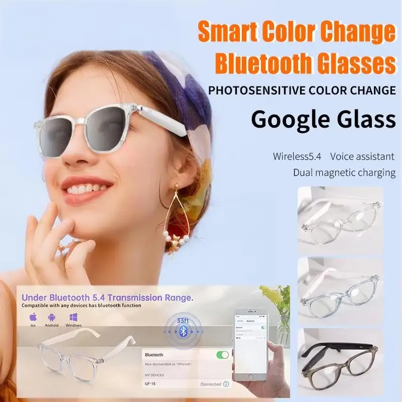 

Xiaomi Bluetooth умные очки голосовой помощник прослушивание музыки навигационные очки водонепроницаемые звонки спортивные солнцезащитные очки для мужчин женщин