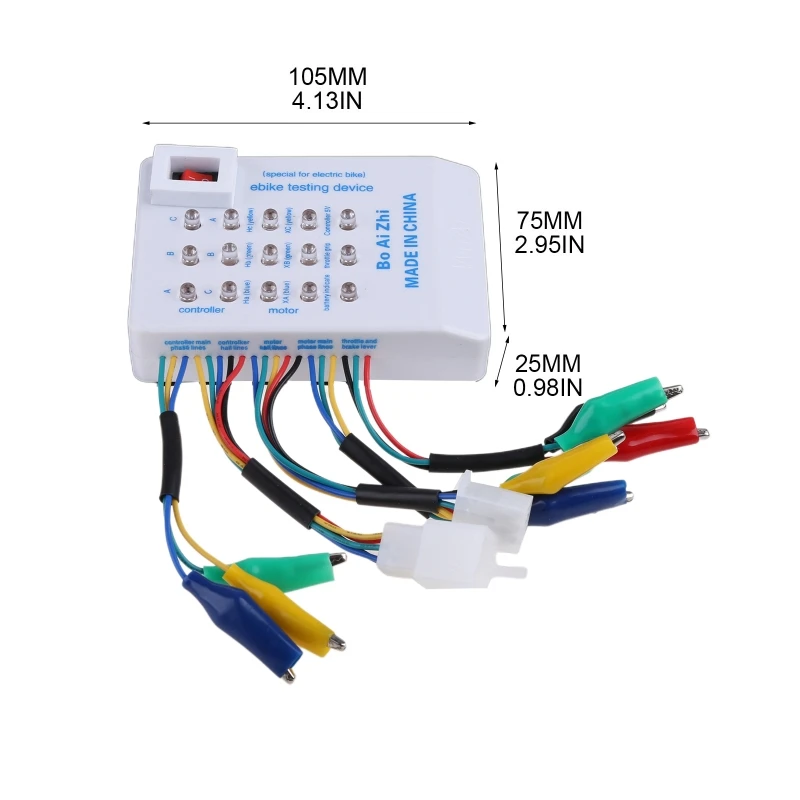 Przydatne narzędzie do testowania rowerów elektrycznych Tester 24 V/36 V/48 V/60 V/72 V Bezszczotkowy tester silnika