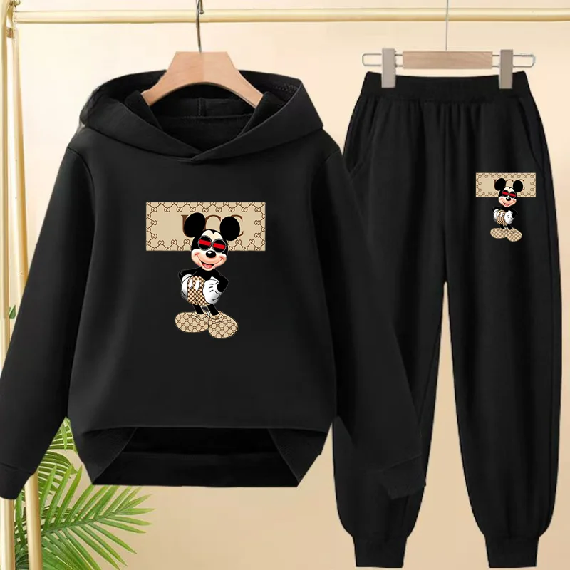 

Children's Mickey Mouse Anime Hoodie Boys Girls 3-12Yrs Clothing Charming Casual Sweatshirt+Pants 2P Sunshine Leisure Sports Set