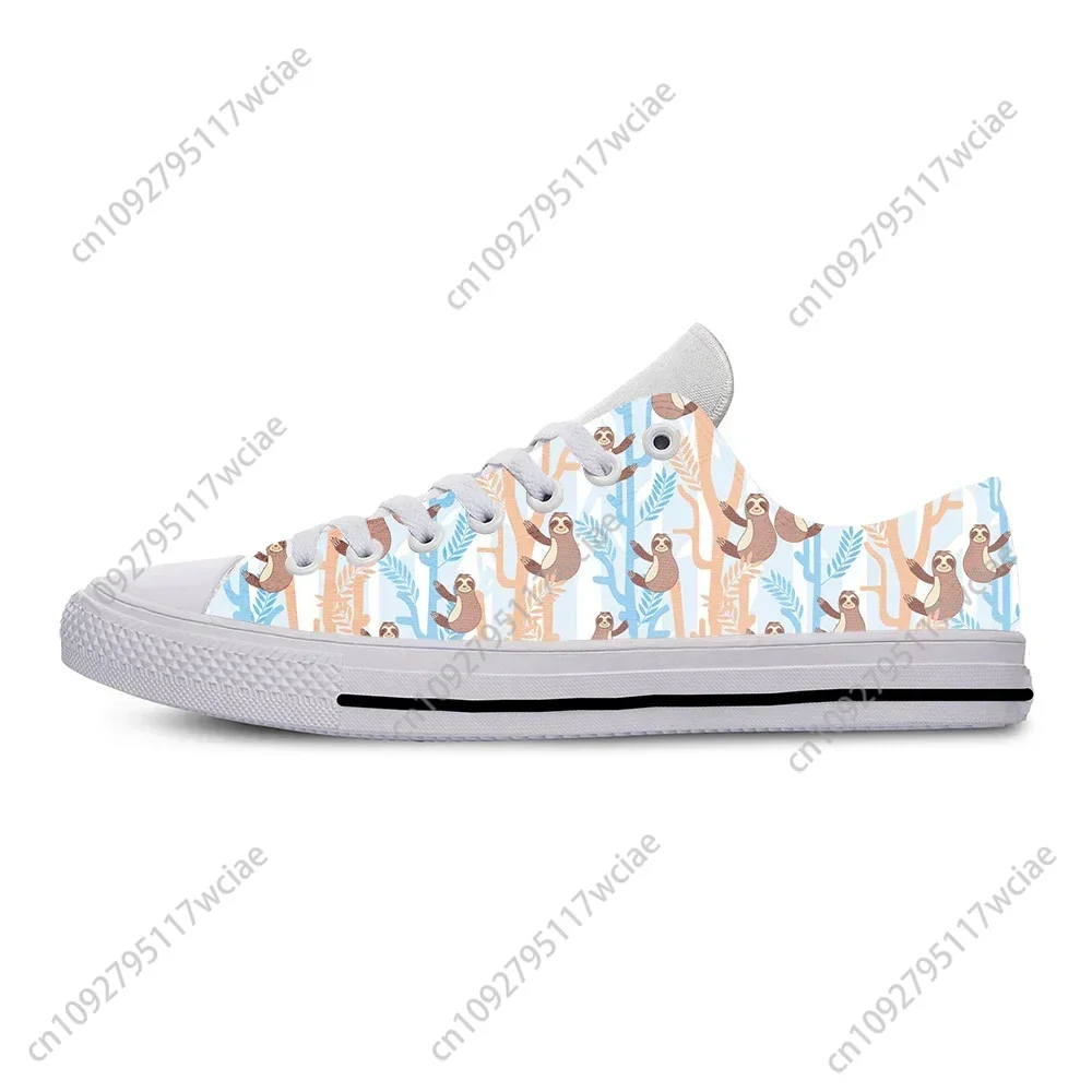 

Sloth Pattern Cartoon Anime Funny Cute Fashion Summer Casual Shoes Low Top Lightweight Board Shoes Breathable Men Women Sneakers