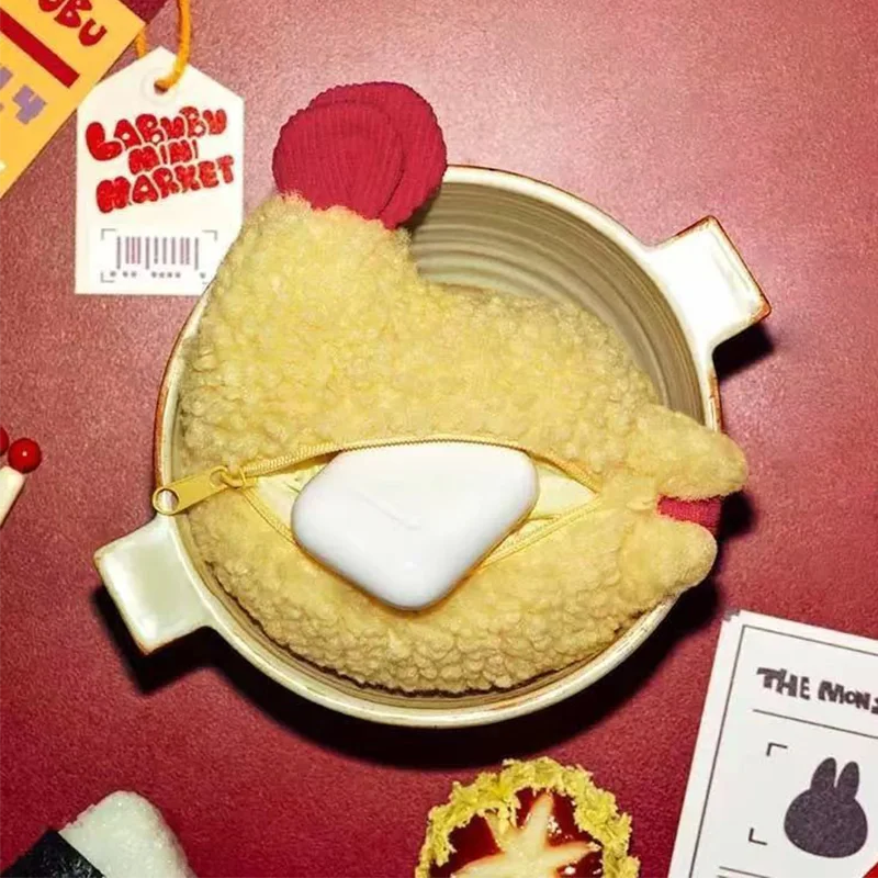 Bolsa para auriculares de camarón Tempura 100% Original, juguete colgante de peluche, regalo de cumpleaños