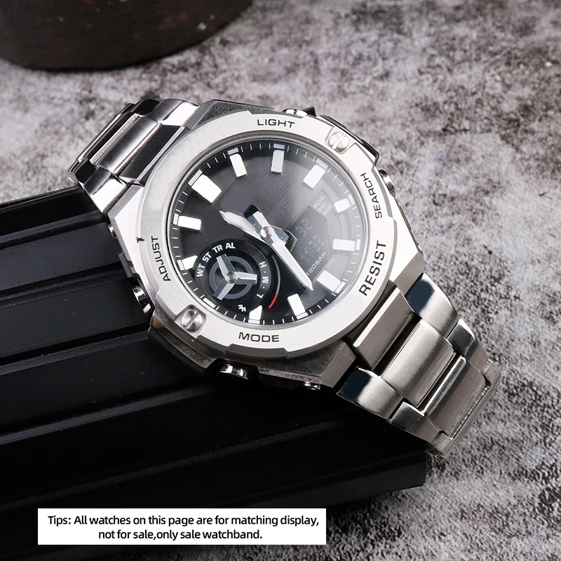 محرز الدقة الصلب حزام ساعة اليد ل كاسيو G-صدمة GST-B500 الرجال حزام (استيك) ساعة سوار مقاوم للماء gst-b500