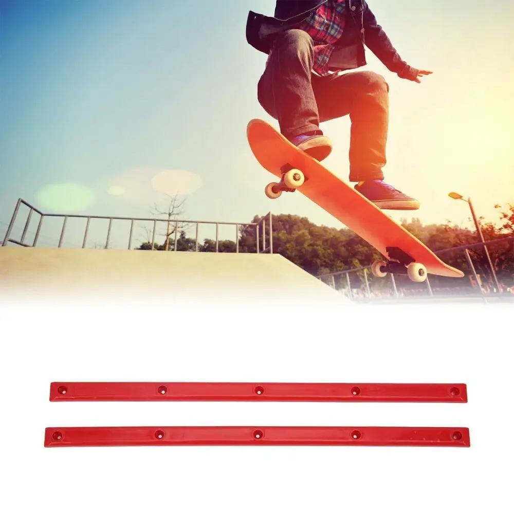 2Pcs Durable ABS Rib Bones Rails Colorful 36.5x1.7cm Skateboard Rail Guards Skateboard Rail Skateboarding