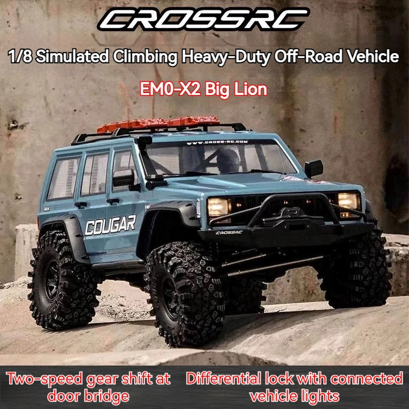 

CROSSRC EMO X2 Lion Remote Control Car 1/8 Brushless 4WD Climbing Car High Low Speed Differential Lock Off Road Vehicle Model