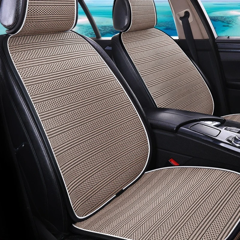 

ll Season Car Seat Cushion Summer Ice Silk Single Piece Ventilated Cooling Pad Breathable Auto Seat Cover Universal Fit