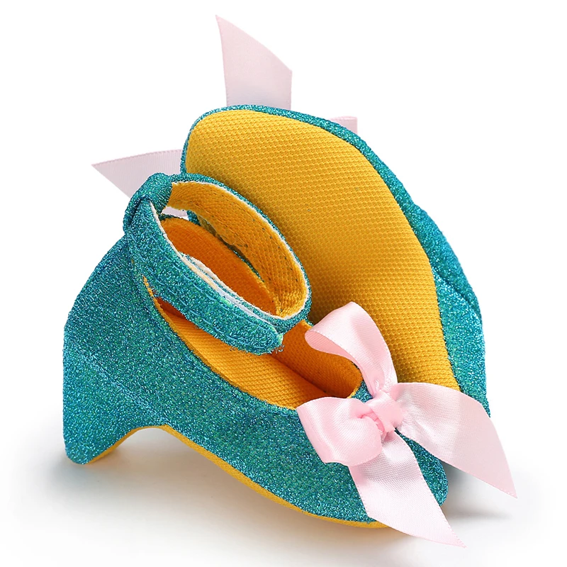 Spring Autumn Girl Baby Children's Shoes with Beautiful Bow Detail High Heels Design for Little Princess Footwear