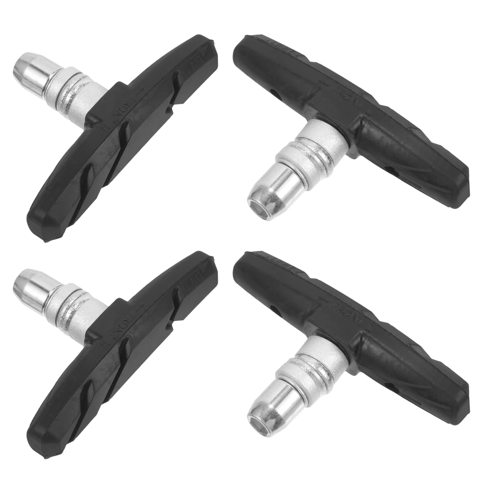 

4 Pcs Bike Brake Pads Wear-resistant Rubber Metal Silent Braking Tools Long Service Life Universal Bicycles Accessories