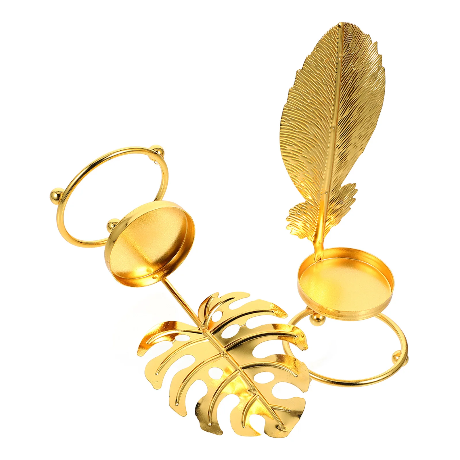 

2Pcs Wrought Iron Stand High Quality Decorative Candlestick for Candlelight Dinner Wedding Home Decoration