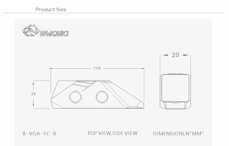 BYKSKI with Digital GPU Terminal Block for Computer GPU Cooling Water Block Cooler Kit Transparent Base for Acrylic Computer GPU