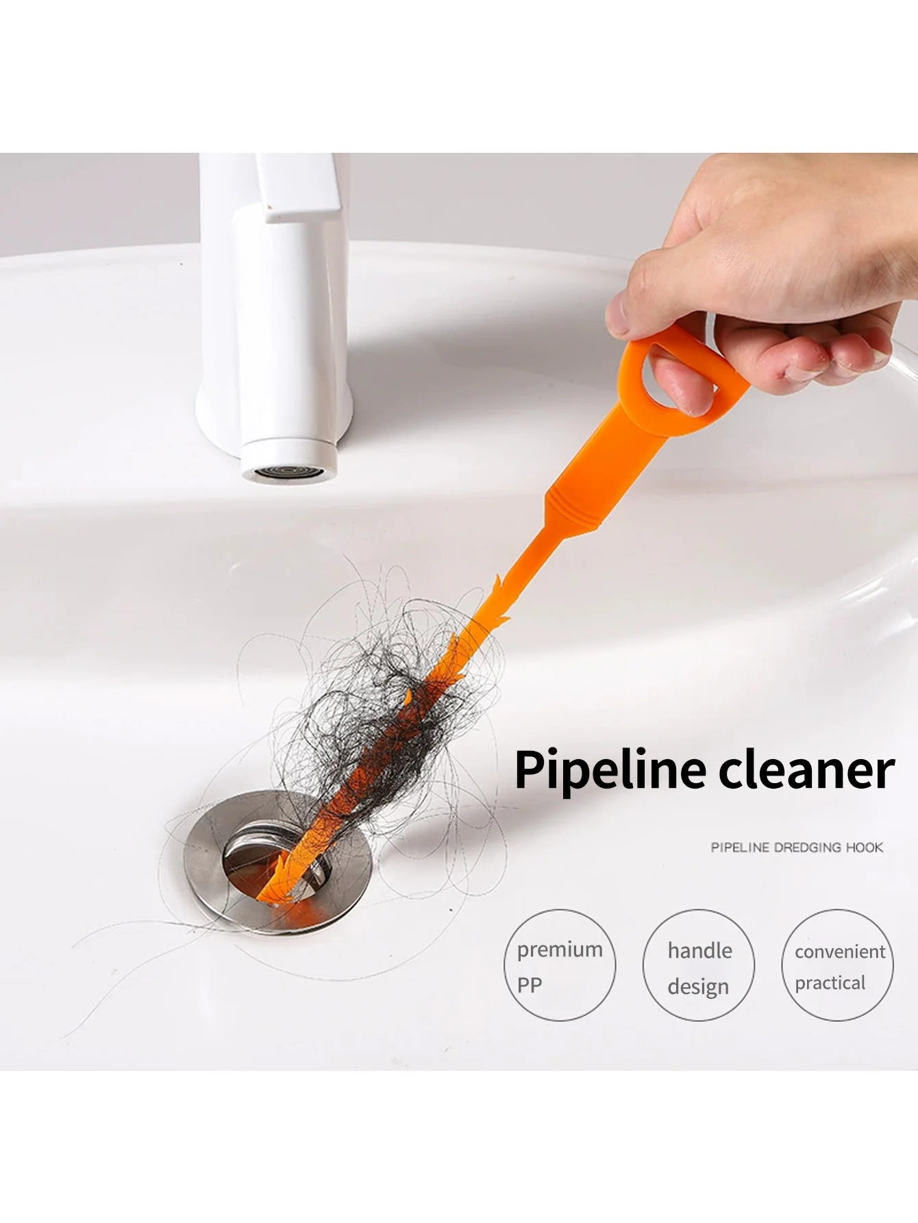 Kreativer Haken zum Reinigen von Abflüssen, ideal für Haare und Verstopfungen, geeignet für Waschbecken, Toiletten, Duschräume und Küchen, Küchenutensilien.