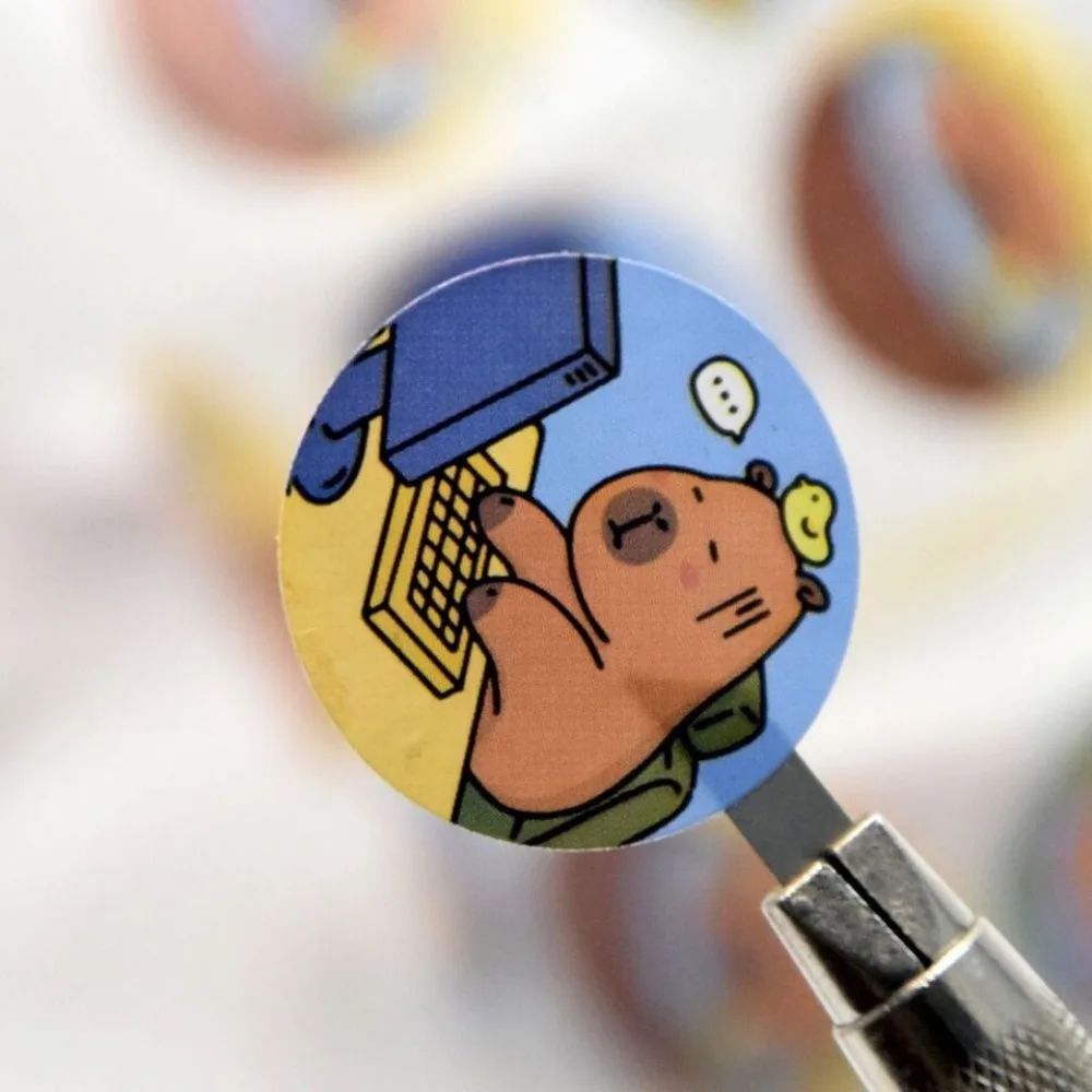 Cute Cartoon Capybara Sticker Hand Account Decoration Paper Luggage Decal Anime Sealing Sticker