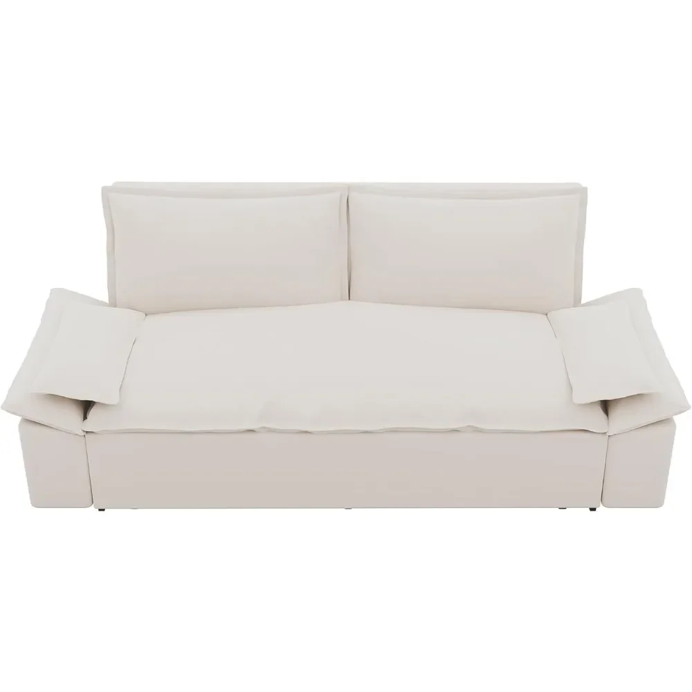 Sofá cama Convertible 3 en 1, multifuncional, cómodo, extraíble, futón, 70,1 pulgadas, moderno, terciopelo, Chaise Long