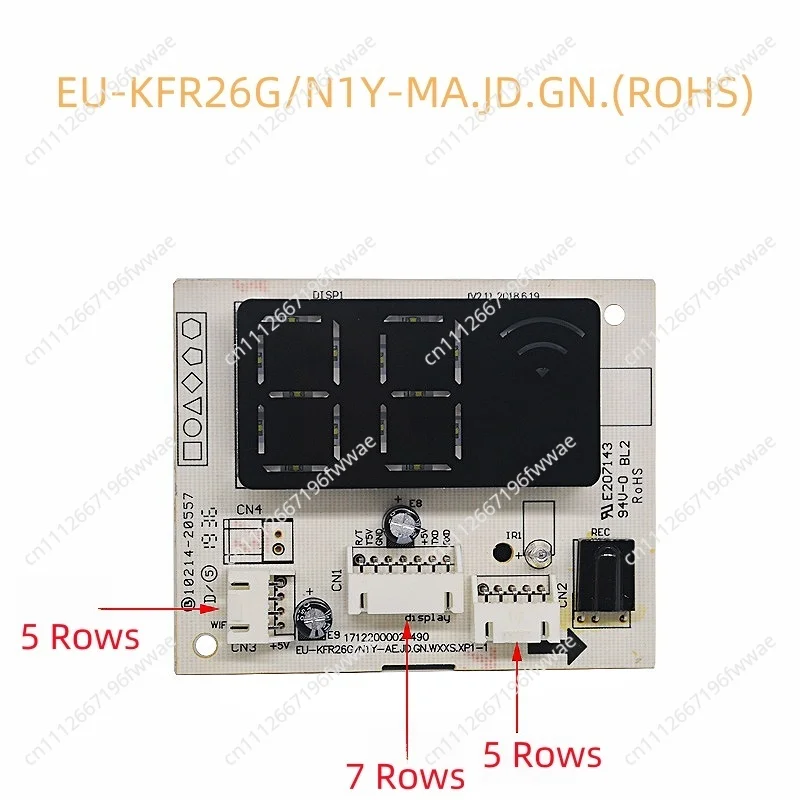 For Midea Air Conditioner EU-KFR26G/N1Y-MA.JD.GN (ROHS) Display Board Remote Control Receiver PCB Board Replacement Parts
