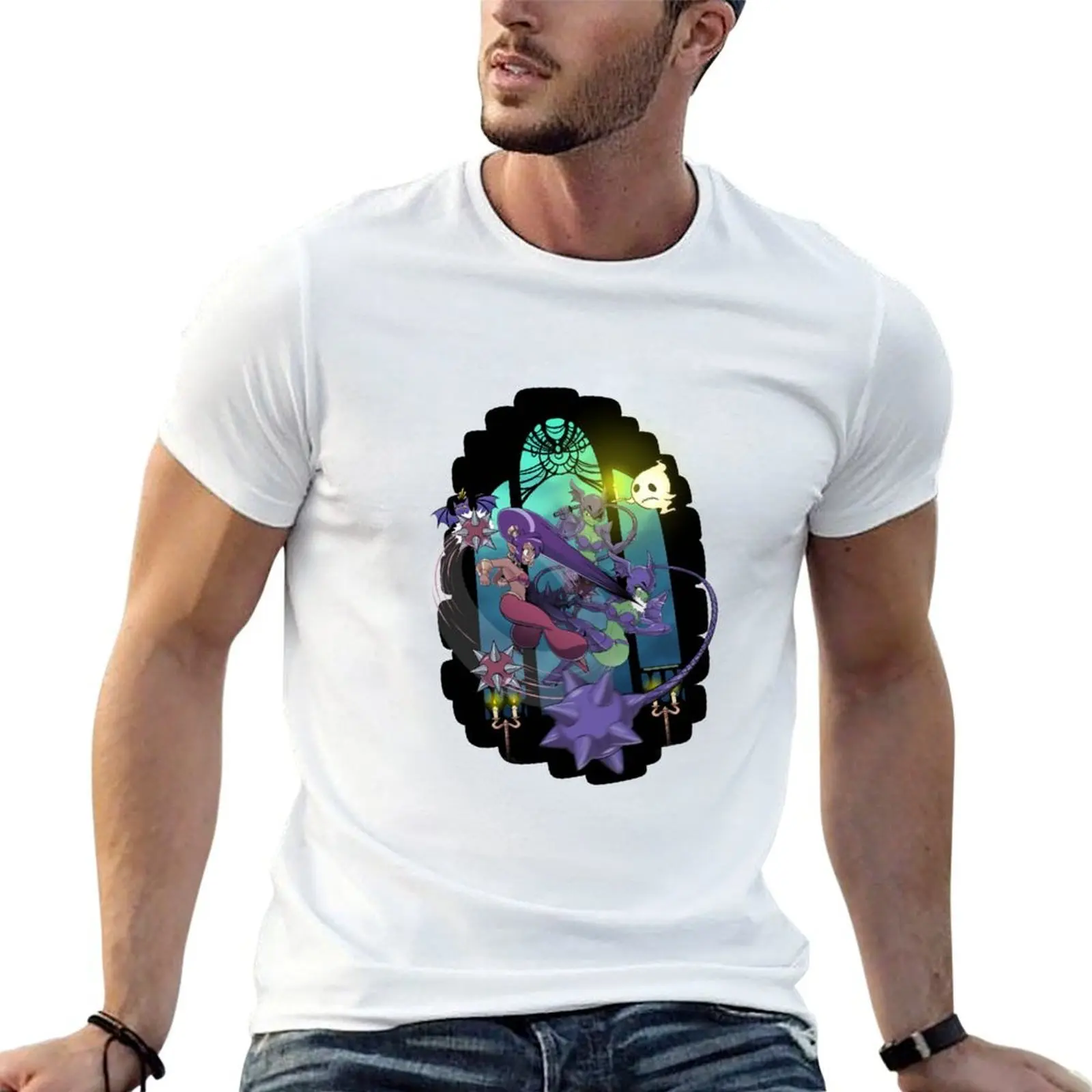 Camiseta Shantae Cackle Tower, camisetas de diseñador para hombre, camiseta gráfica vintage para hombre, camiseta de verano