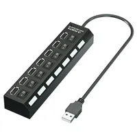 USB Hub 7 Port Multi USB Splitter Power Adapter Multiple Expander With On Off Switch For PC Laptop MacBook Accessories