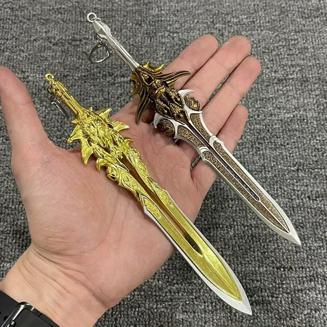 7inch God of War 4 Katana Metal Anime Kratos Athena Blade Olympus Ghost Leviathan Chaos Sword Real Japanese Katana Sabre Toy
