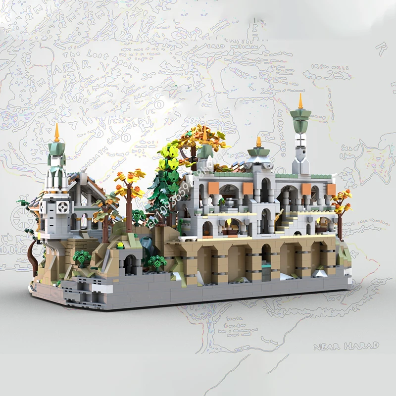 4372 Uds. MOC Elven santuario Mini Twilight Valley The Lord modelo bloques de construcción DIY juguetes de cumpleaños ensamblar idea regalos de navidad