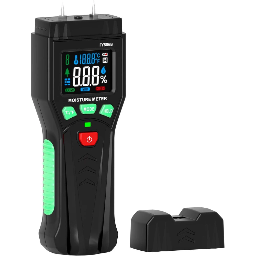 1pc Wood Moisture Meter Two-pin High-precision Digital Firewood Moisture Tester Drywall Moisture Detector For Wood Buliding